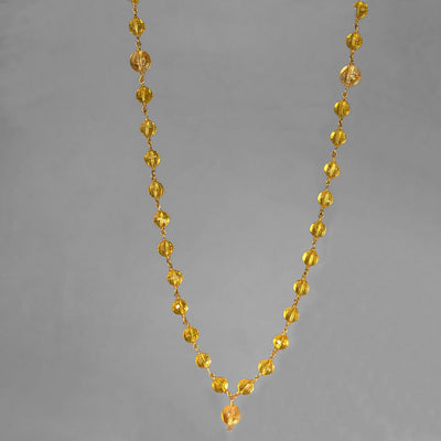 Jupiter Mala - Citrine Faceted Beads 1/2 Mala on Gold Filled Wire