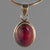 Ruby 10 ct Oval in Sterling Silver Pendant