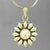 Pearl 6 ct Bezel Set With 12 Small Pearls Sterling Silver Pendant
