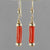 Red Coral Large Branch Earrings
