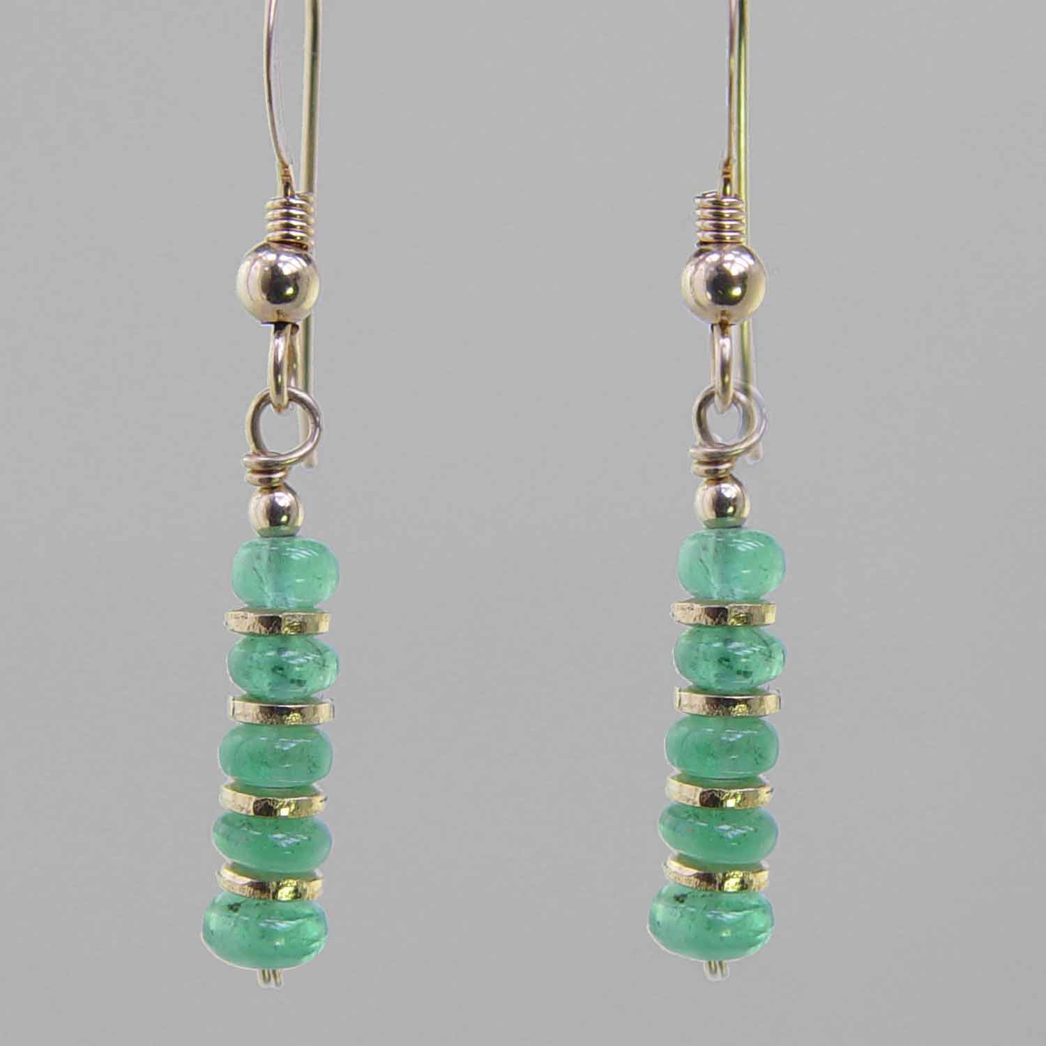 Emerald Rondelle Earrings