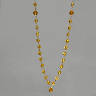 Jupiter Mala - Citrine Faceted Beads 1/2 Mala on Gold Filled Wire