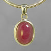 Ruby Oval Sterling Silver Pendant