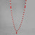 Mars Mala - Red coral 5mm Round AA with Tube Counter Beads 1/2 Mala on Sterling Silver Wire