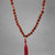 Mars Mala - Rudraksha Beads with Red Coral Counter Beads