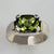 Peridot 2.2 ct Emerald Prong Set Sterling Silver Ring, Size 5