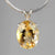 Citrine 9.3 ct Faceted Oval Prong Set Sterling Silver Pendant