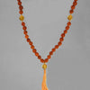 Jupiter Mala - Rudraksha Beads with Faceted Citrine Counter Beads