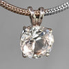 Danburite 3.10 ct Round Prong Set Sterling Silver Pendant