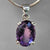 Amethyst 8.5 ct Faceted Oval Cut Sterling Silver Pendant