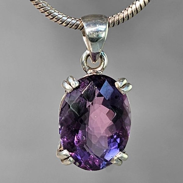 Spectacular 8.4 carat Amethyst outlets .925 Sterling Silver handcrafted pendant