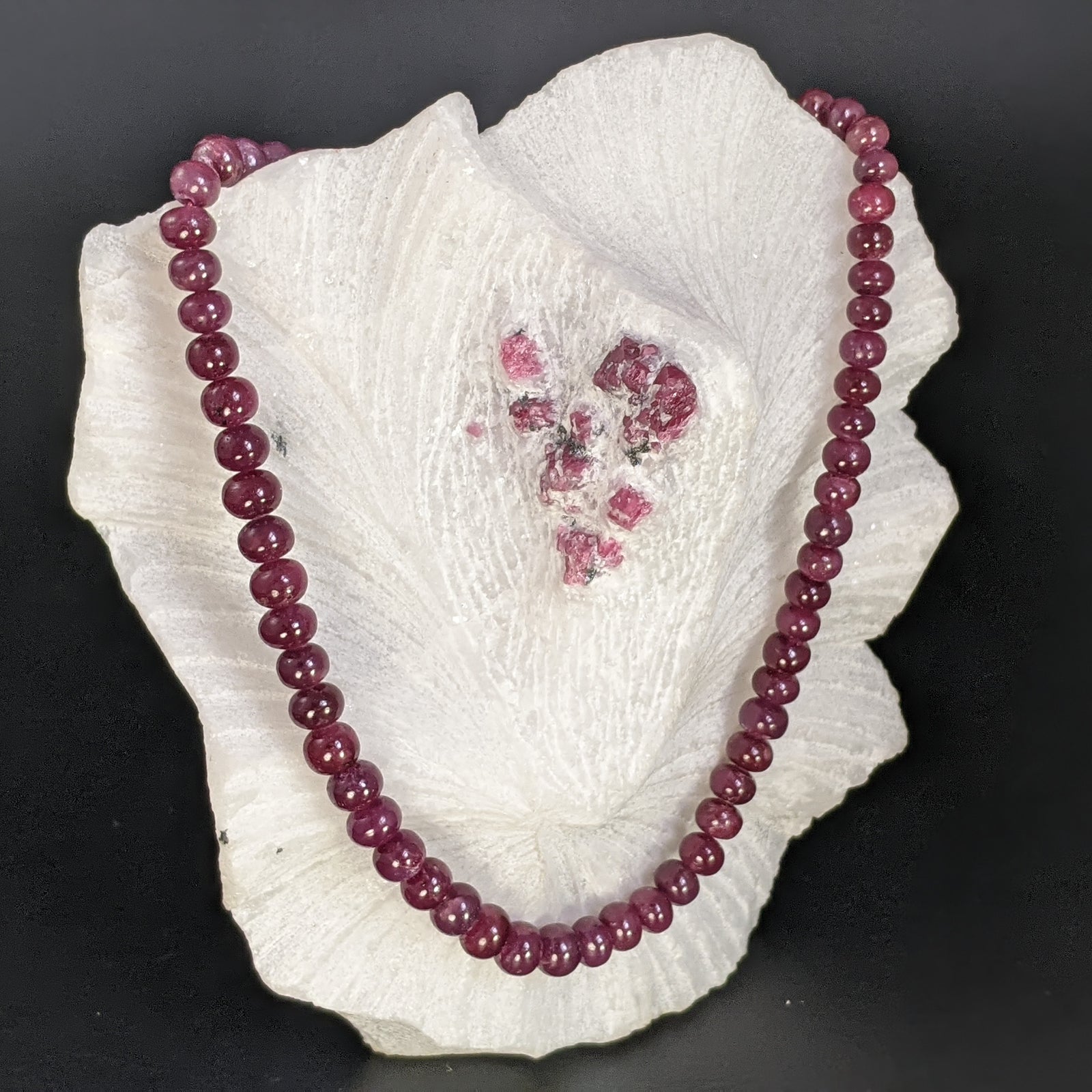 Ruby Rondelle Graduated 16" Necklace, 225 ct