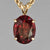 Garnet 8.04 ct Faceted Oval 14K Yellow Gold Pendant