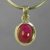 Ruby 6.24 ct Oval Sterling Silver Pendant