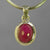Ruby 6.24 ct Oval Sterling Silver Pendant