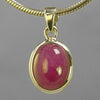 Ruby 8.10 ct Oval Sterling Silver Pendant