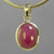 Ruby 8.10 ct Oval Sterling Silver Pendant