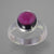 Garnet 3.7 ct Oval Cab Sterling Silver Ring, Size 8.5
