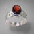 Garnet 3.83 ct Oval Sterling Silver Ring, Size 7