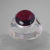Garnet 4.6 ct Round Cab Sterling Silver Ring, Size 7