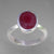 Ruby 4.4 ct Oval Sterling Silver Ring, Size 8