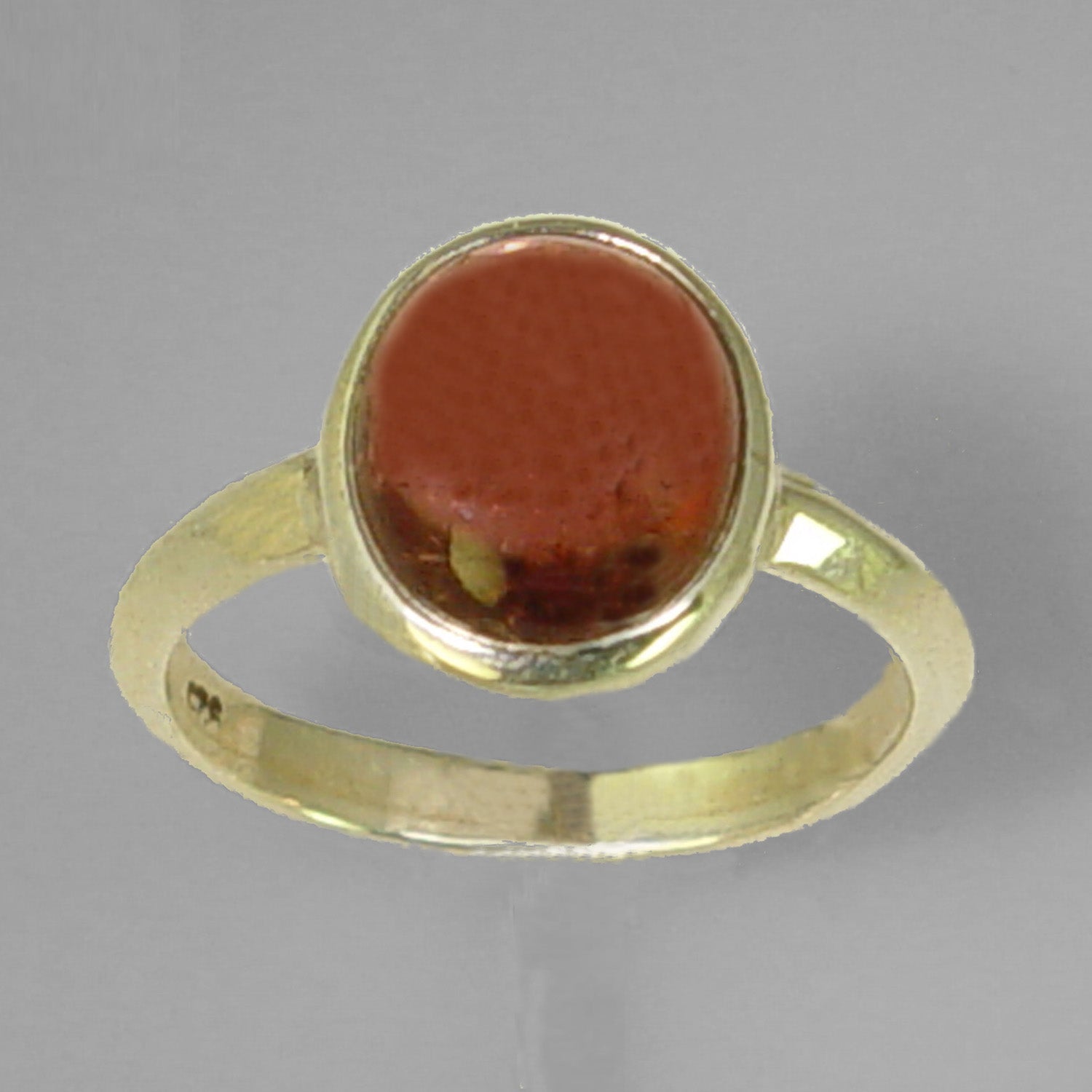 Rubellite Tourmaline 2.70 ct Oval Cab Sterling Silver Ring, Size 7