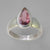 Rubellite Tourmaline 2.9 ct Pear Cut Sterling Silver Ring, Size 9