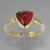 Rubellite Tourmaline 3.2 ct Shield Cut Cab Sterling Silver Ring, Size 8.5