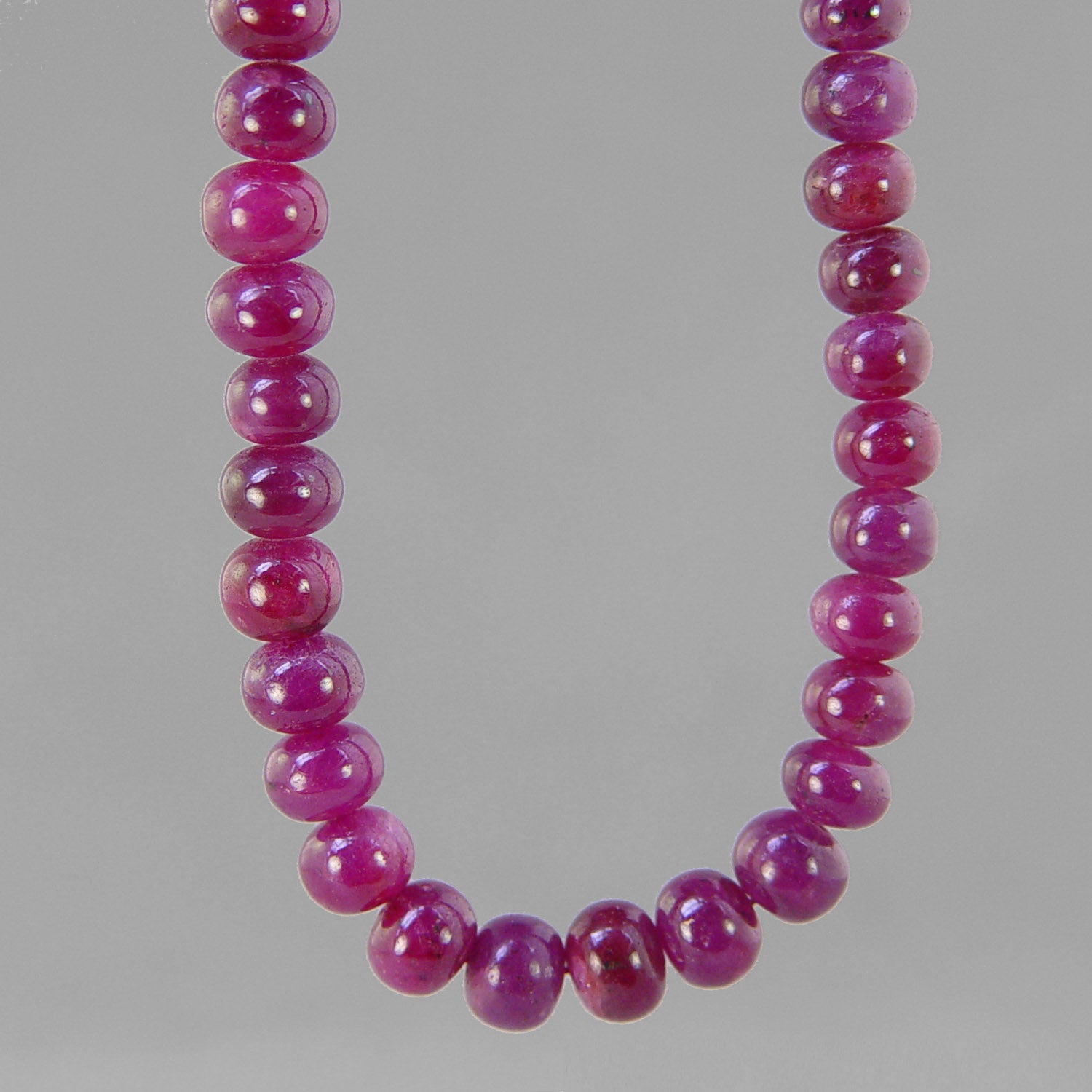 Ruby Rondelle Graduated 16" Necklace, 225 ct