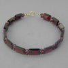 Garnet Faceted Emerald Cut Bracelet, 7.25 or 8"