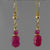 Ruby Faceted Oval and Rondelle Earrings