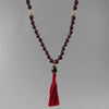 Sun Mala - Garnet with Gold Filled Accents