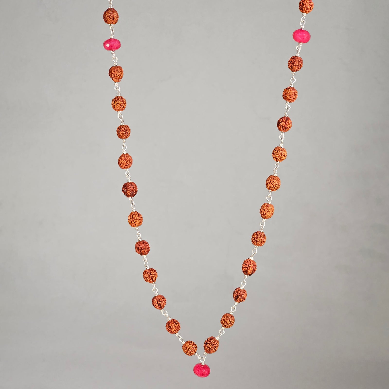 Ruby and rudraksha mala for the Sun