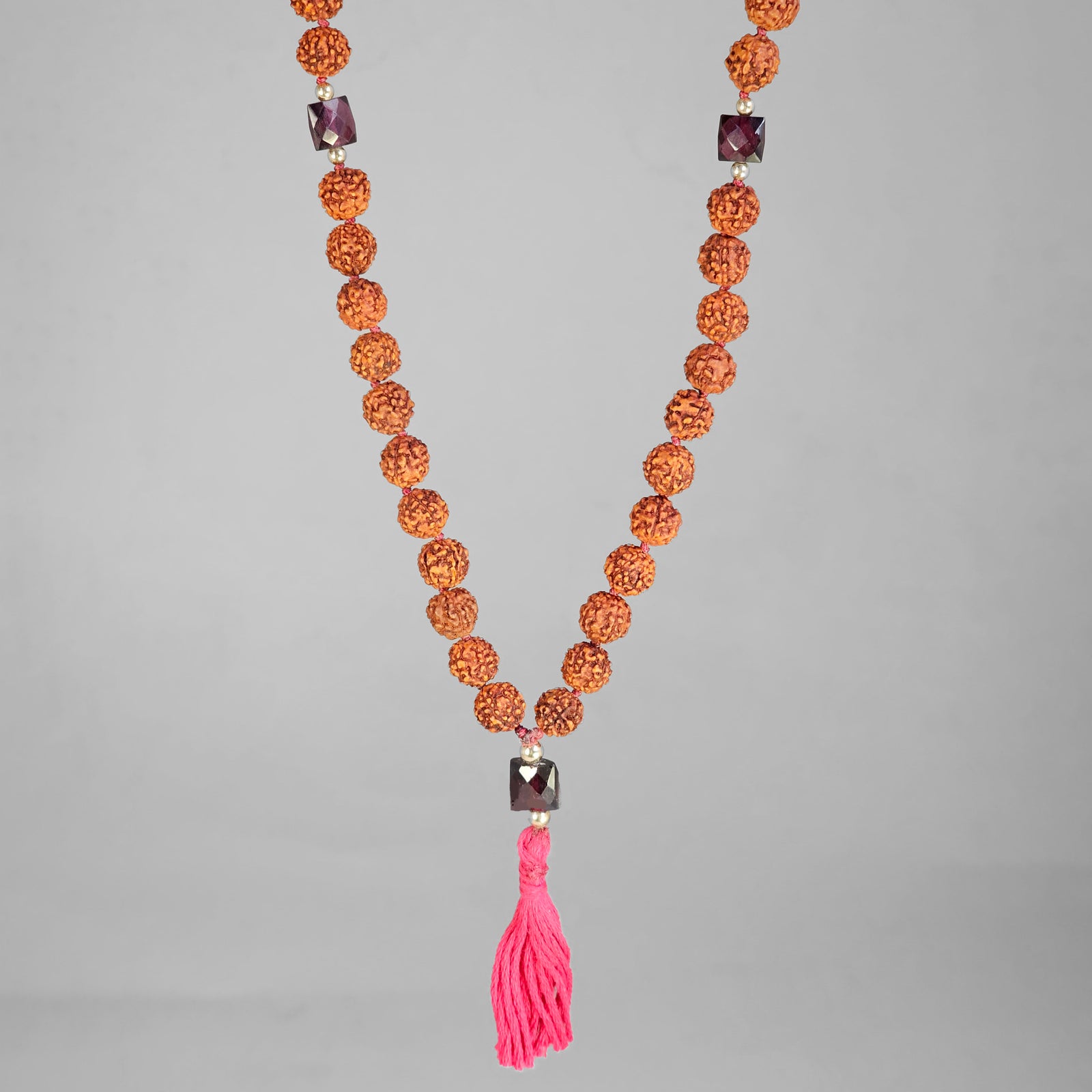 Rudraksha and garnet mala for the Sun
