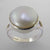 Pearl 12 ct Freshwater Pearl Bezel Set Sterling Silver Ring, Size 8