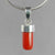 Red Coral 6.0 ct Cab Sterling Silver Pendant
