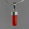 Red Coral 6.0 ct Cab Sterling Silver Pendant