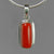 Red Coral 7.0 ct Cab Bezel Set Sterling Silver Pendant