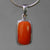 Red Coral 7.5 ct Cab Bezel Set Sterling Silver Pendant