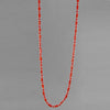Red Coral Branch and Bead 18" Necklace, 25 ct
