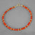 Red Coral Branch and Round Bead 7.25" or 8" Bracelet