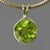 Peridot 3.2 ct Faceted Round Bezel Set Sterling Silver Pendant