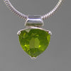 Peridot 6.76 ct Faceted Trillion Cut Sterling Silver Pendant