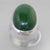 Jade 21 ct Oval Cab Fancy Bezel Set Sterling Silver Fancy Shank Ring, Size 9.5