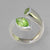 Peridot 2.0 ct Marquise Bezel Set Sterling Silver Offset Ring, Size 8, ADJ