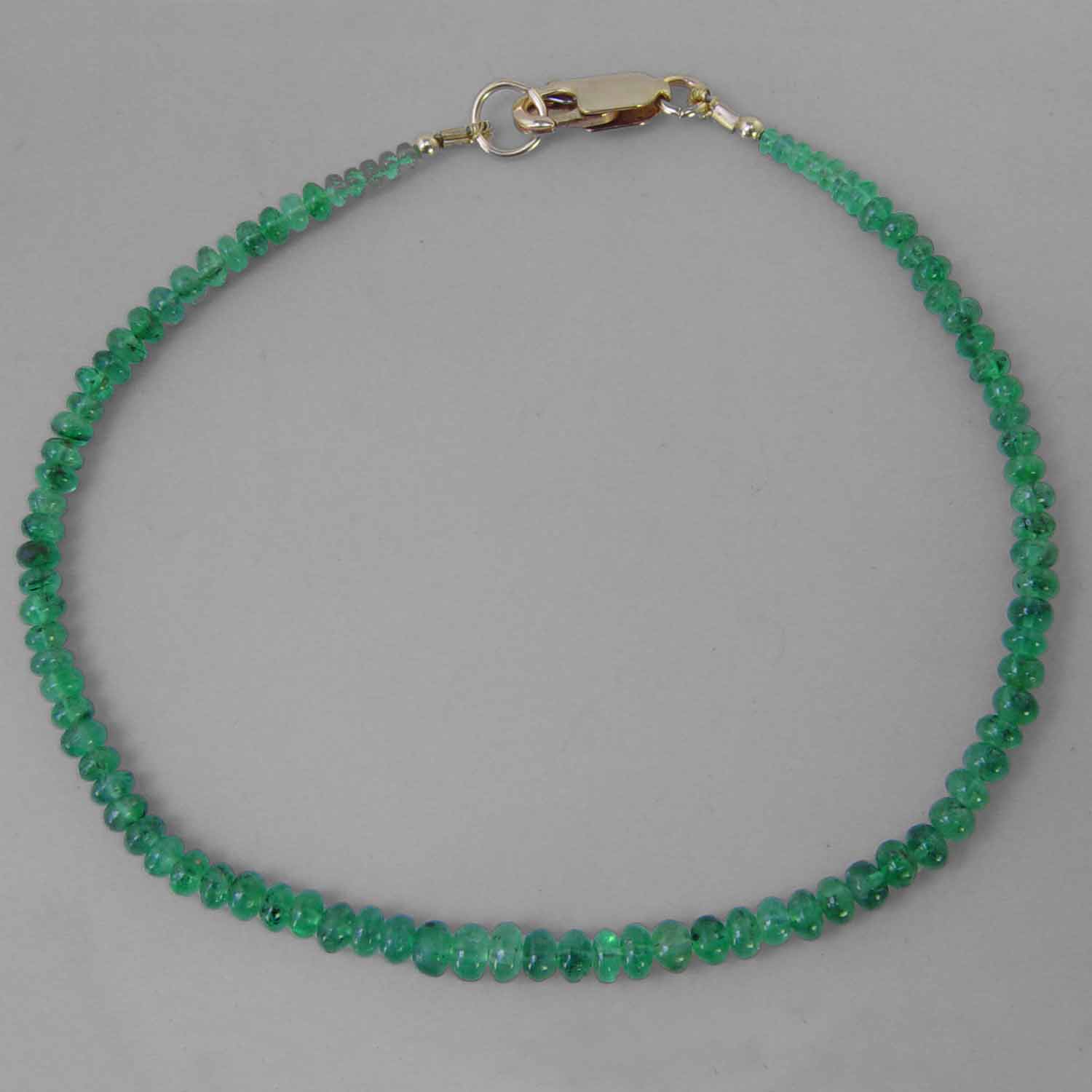 Emerald Small Graduated Rondelle Bracelet - 15 CTW