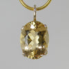Yellow Beryl 8.24 ct Faceted Oval Prong Set 14KY Gold Pendant