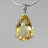 Citrine 16.4 ct Faceted Pear Sterling Silver Pendant