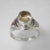 Citrine 2.5 ct Oval Bezel Sterling Silver Fancy Shank Ring, Size 8.5