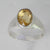 Citrine 3.5 ct Faceted Oval Bezel Set Sterling Silver Ring, Size 10,11